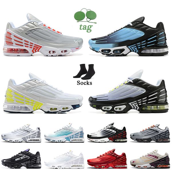 

2022 fashion running shoes tuned tn plus 3 tnplus tn3 grey silver blue white black jdi trainers