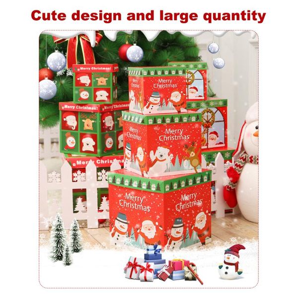 Кусочки подарочной упаковки рождественские коробки чехлы украшения представлены организаторам С днем ​​рождения декоративный орнамент тип 3 Гифт
