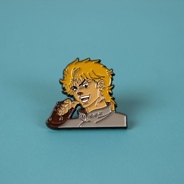 

anime peripheral jojo brooch popular manga fan decoration anime accessories, Blue