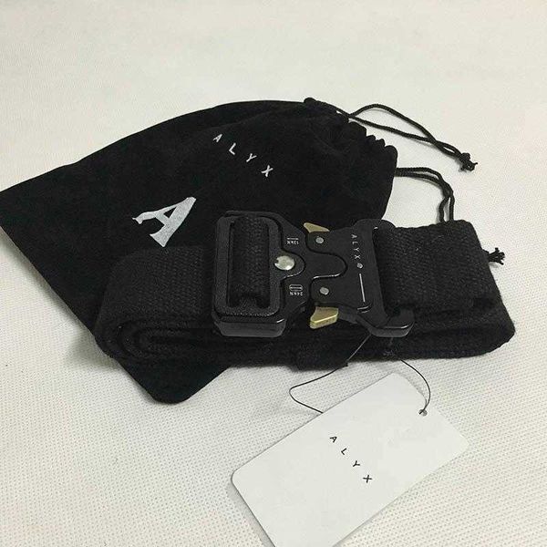 

alyx belt 128cm seat belt men women metal buckle ordinary canvas alyx fashion streetwear, Black;brown