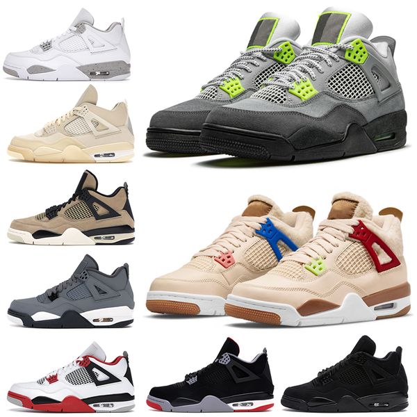 

wholesale black cat 4s mens basketball shoes university blue fire red sail infrared pure money sport trainers sneakers, White;red