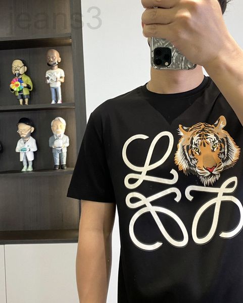 

men's t-shirts designer european goods luo family short sleeved men's 2022 summer new trend versatile printed half slim fit t-shir, White;black