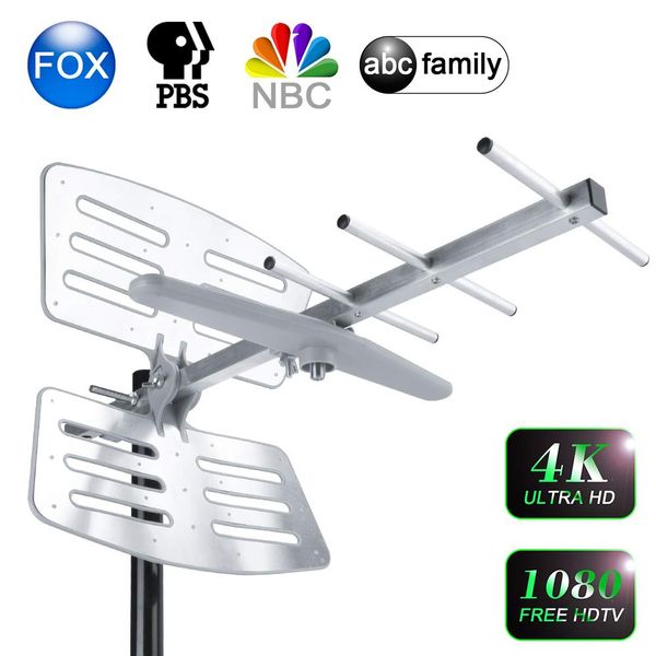 

outdoor tv antenna for dvbt2 hdtv isdbt atsc high gain strong signal booster hd digital uhf vhf fm reception television antenna amplified sa