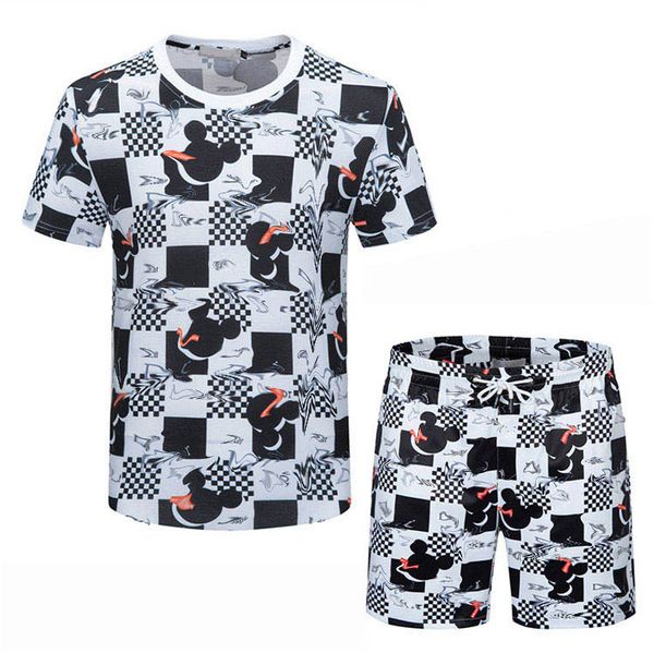 

2 piece sets men tracksuits 2022 fashion design t-shirt +pants summer casual designer tshirt for mens shorts short sleeve letters, Gray