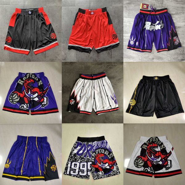 

toronto''raptors''men throwback basketball shorts pocket, Black