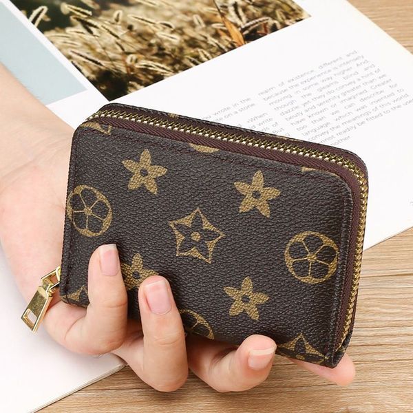 

m42616 luxury designer zippy short wallet women's zipper brown wallet mono gram canvers leather check plaid wallet card holder long bus, Red;black