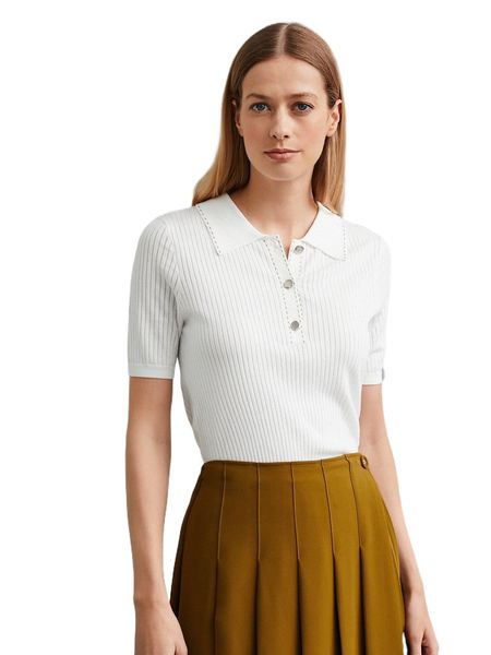 

motf premium lyocell polo knit v8l9#, White;black