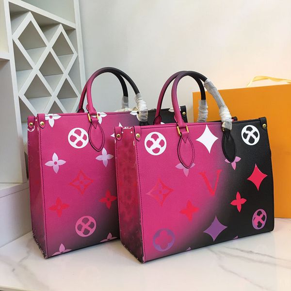 

hh louiseity viutonity colorful gradient bags designer women onthego handbags luxurious crossbody designers bag shoulder classic clutch m205