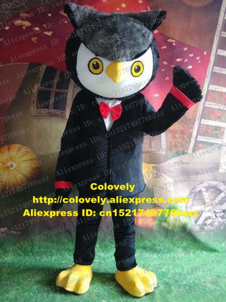 Mascote boneca traje preto coruja owlet mascot traje adulto personagem de desenho animado outfit terno cliente obrigado festa cedo infância ensinando zz746