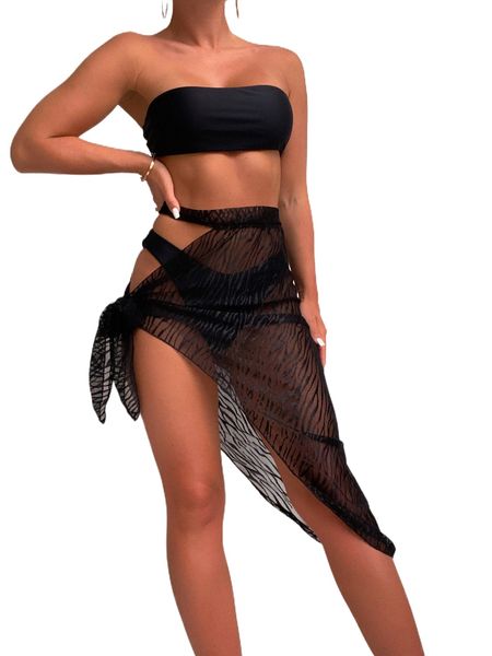 

tie side lace cover up g8ds#, White;black