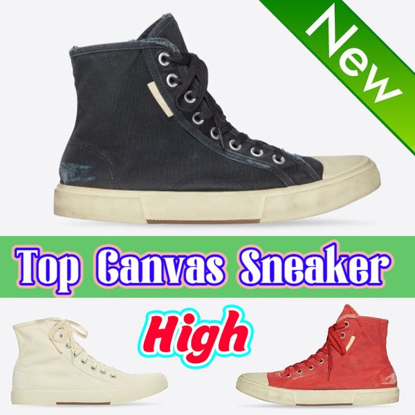 

fashion paris high canvas sneaker casual shoes men women designer black white red womens classic platform comfortable sneakers classictraine