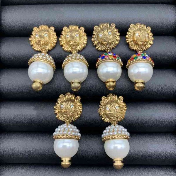 

super discount 75% off earrings 2022 fashion style pearl color diamond earrings, Golden