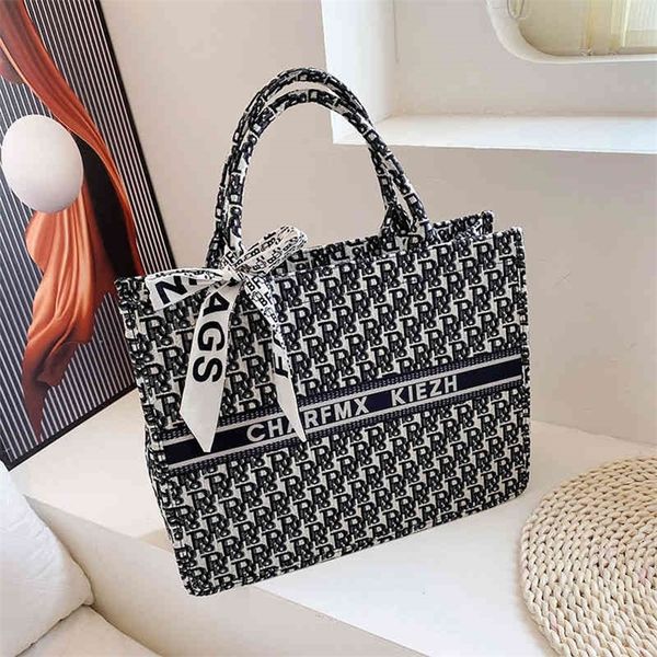 

70% off up on clearance big female fashion net red canvas single shoulder underarm bag versatile large capacity hand tote bag