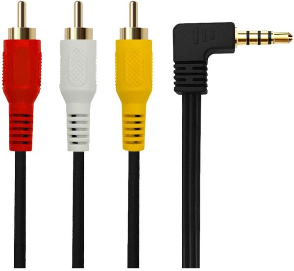 Cavo A/V audio video da 3,5 mm per videocamera 3 RCA da 1,2 m per videocamere Sony JVC Panasonic Canon Samsung