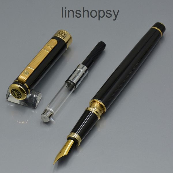 

picasso m nib black metal fountain pen school office stationery calligraphy ink pens for christmas gift q8rs