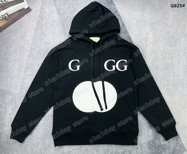 

22ss men women designer sports sweatshirts hoodies paris france big letter print cotton casual fashion men black white xs