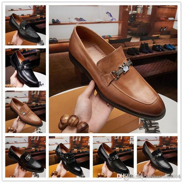 A4 Высококачественная подлинная кожаная мужская обувь мягкая моказинская лоферы модельер-дизайнер роскошный бренд мужски повседневные удобные размер обуви 6,5-11