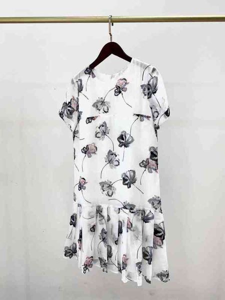 

casual dresses -series down jacquard print dress summer, Black;gray