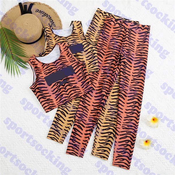 

tiger stripes swimwear womens sportswear outdoor fitness ladies yoga wear letter print women swimsuit suit, Black
