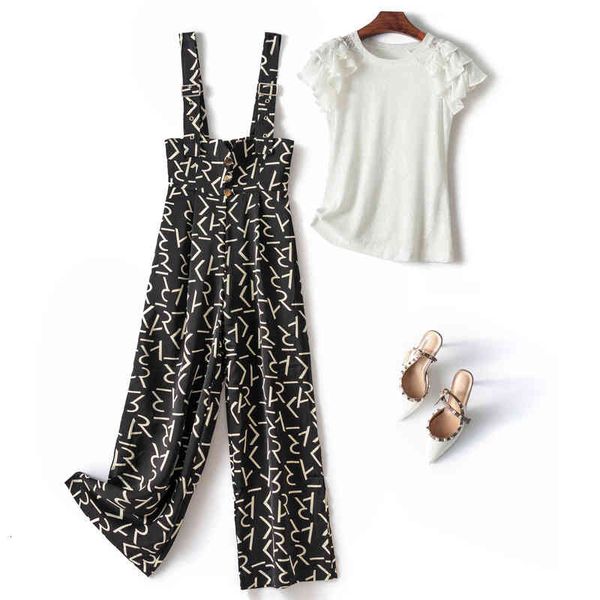 

women's two piece pants discount original order foreign trade counter tail european and american style light luxury cut label summer wi, White