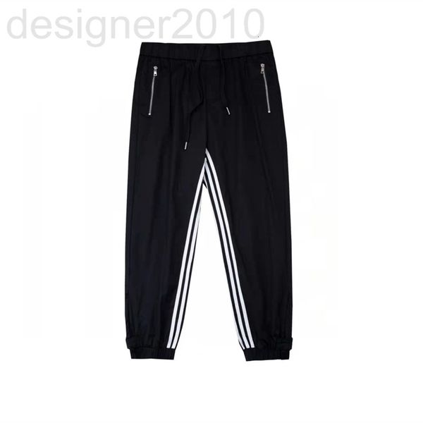 

men's pants designer pujia's new zipper pocket casual pants in spring and summer 2022 men's fashion trend color matching stri, Black