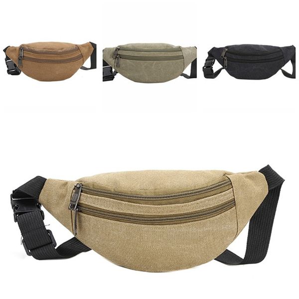 

men women waistpacks waist bags canvas chest pack of men fashion bag tide shoulder satchel leather durable retro wholesale in large quantiti