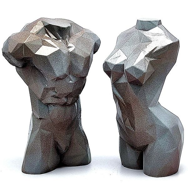 3D Corpo geométrico masculino e feminino Bust Silicone Mold Diy Candle Soap Model Model Cozinha Fazendo Igled Chocolate Cake Tool 220601