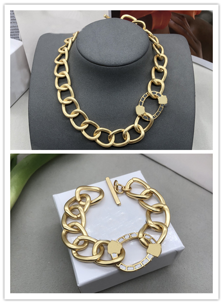 

designer necklaces set bracelet for women big chain luxury jewelry gold necklace bracelets head mens brands v wedding hip hop box new, Silver