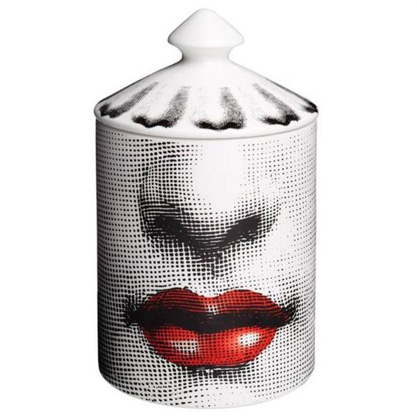 

candle holders lady face red lip holder italy milan candelabra home decoration exquisite ceramic jar cup storage bin box crafts de226w
