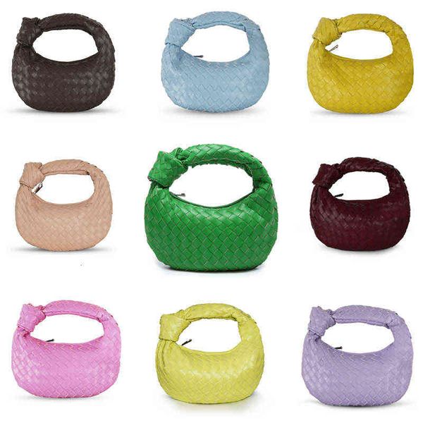 

woven bag woven fashion ox horn knot hand underarm advanced feeling