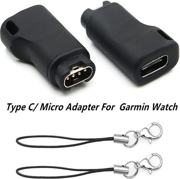 Тип USB Тип C/Микро зарядный преобразователь для Garmin Fenix ​​7/6/5x Instinct 2 Venu 2 Plus Tactix Epix Enduro Forerunner Vivomove Type-C и Micro