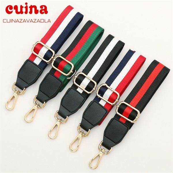 

bag strap nylon colored belt accessories women adjustable fashion shoulder hanger handbag straps decorative handle ornament 220620, Black