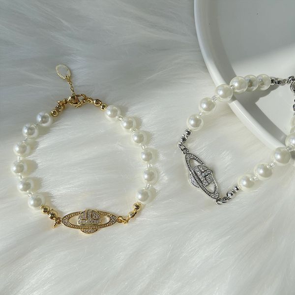 

western west queen with the same wood star vivi pearl bracelets european and american fashion ins1 :1 brass plated clavicle women, Golden;silver