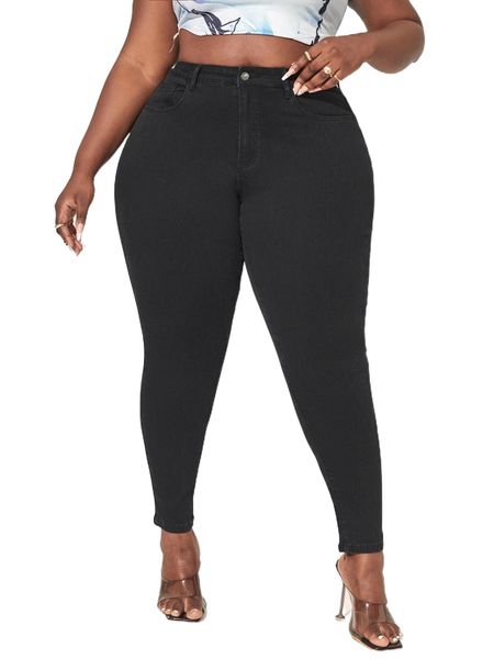 

plus zip fly slant pocket jeans m8ro#, Blue