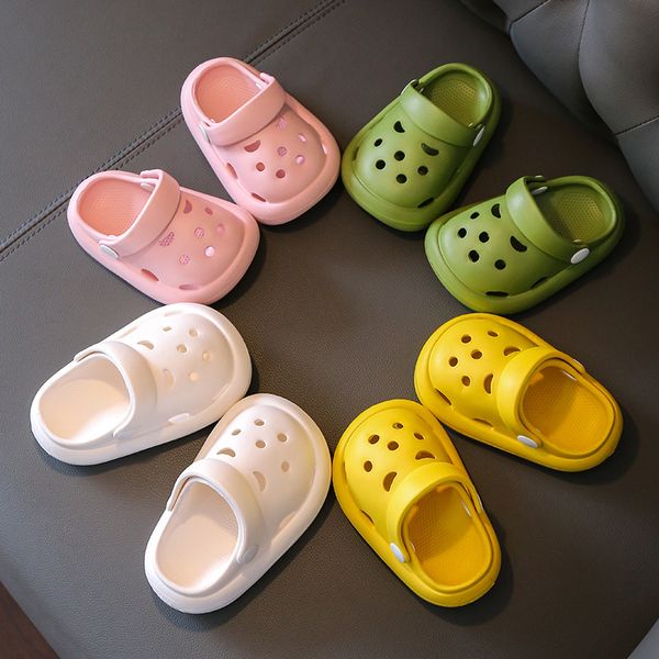 

kids sandals cartoon summer beach shoes for children outdoor boys garden clogs non slip girls sandals, Black;red