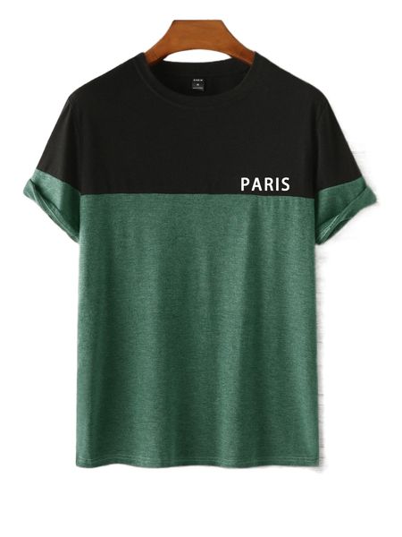 

men color block letter graphic tee o2yj#, White;black