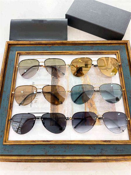 

new sunglasses stars the same frameless metal fashion men's and women's trend designer sunglasses movement, White;black
