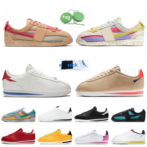 

2022 union la x cortez sesame women mens running shoes smoke grey lemon frost classic white black forrest gump stranger things hawkins nylon