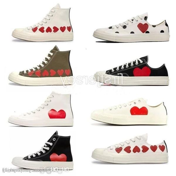 

1970s big eyes play chuck 70 canvas shoes multi heart 70s hi classic 1970 jointly name skateboard trainers casual sport sneakers q311q, Black
