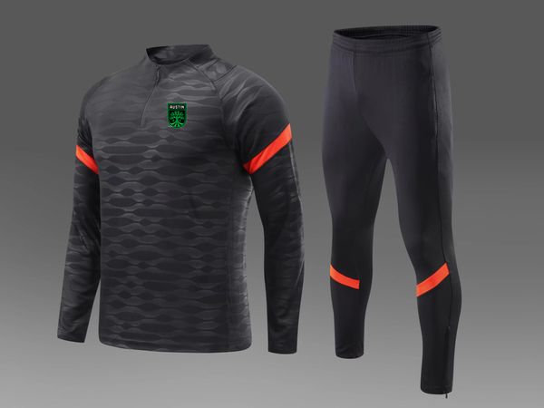Austin FC Herren-Trainingsanzüge Outdoor Sportanzug Herbst und Winter Kids Home Kits Casual Sweatshirt Größe 12-2xl