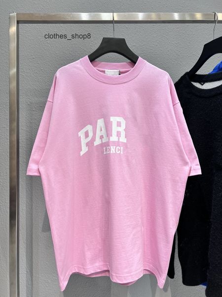 

designer t-shirts men's sweaters high version 22ss spring and summer new front print paris letter print os couple paris casual short sl, White;black
