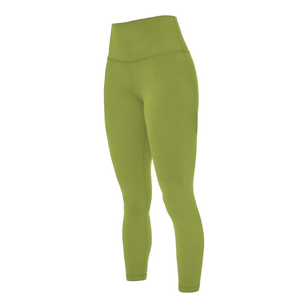 

2022 naked material yoga outfits lulu women yoga pants l-85 solid color sports gym wear leggings high waist elastic fitness lady overall tig, White;red