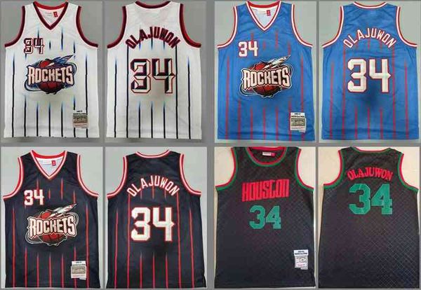 

basketball jerseys hakeem olajuwon retro jersey, Black