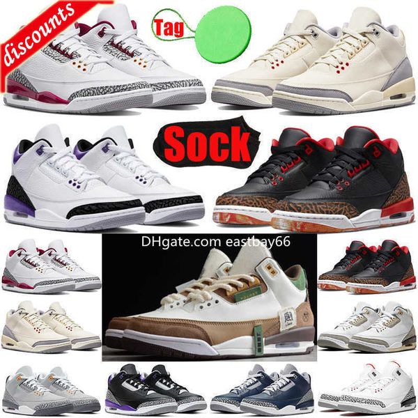 

sandals muslin dark iris basketball shoes jumpman 3 3s tiger cny mens womens atmosphere kumquat desert elephant cardinal red pine green men, Black