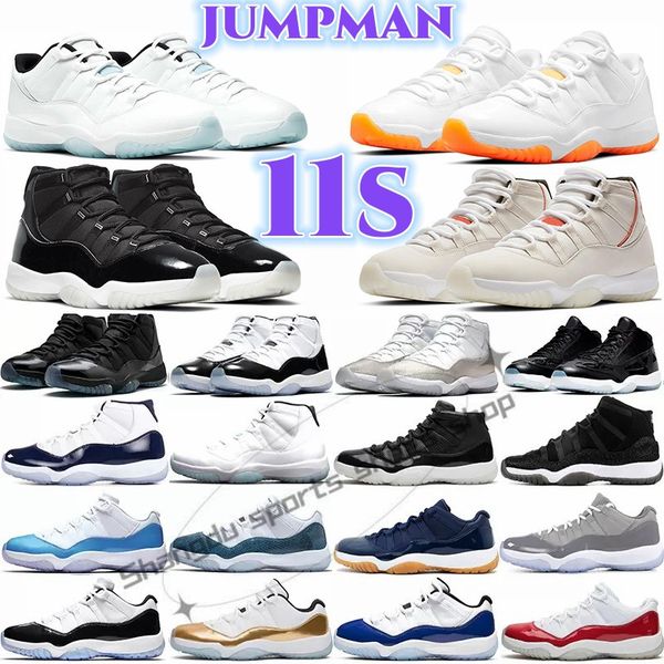 Scarpe da basket retrò originali anni '11 Cherry 72-10 Cool Grey Sneakers Jumpman 11 Uomo Donna Low High Bred Gamma Blue Space Jam Citrus Prom Night Sport Scarpe da ginnastica