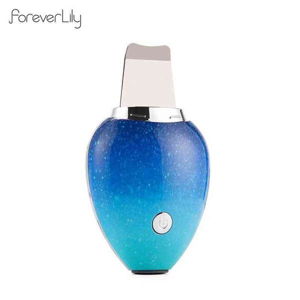 

45Â°c heating ultrasonic&ems facial deep cleaning peeling skin scrubber blackhead exfoliation removal shovel pore cleaner device 220514