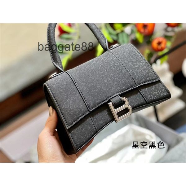 

leather 2022 designer bags balencaigas's hourglass bag home female b crocodile pattern fashion versatile one shoulder messenger handbag
