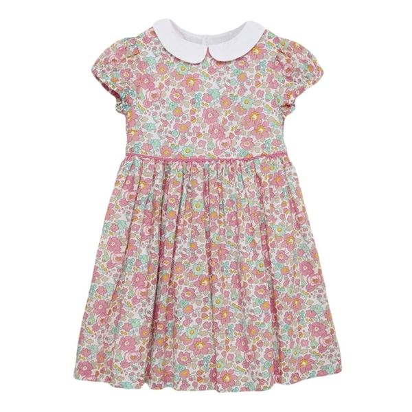 Little Maven Summer Print Flower Dress детские девочки хлопок детская повседневная одежда красивая для детей 2-7 лет 220521