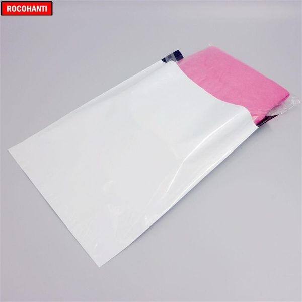

rocohanti 100x white poly shipping bags custom printed plastic shipping mailing bag 1730cm 210302