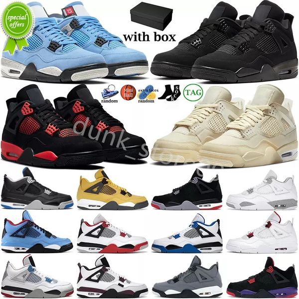 

2022 2022 men women basketball shoes 4 4s red thunder sail black cat white oreo pure money infrared zen master metallic purple cool grey cac